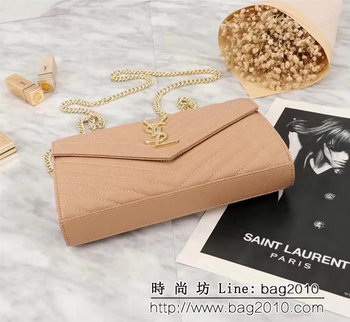 YSL聖羅蘭 爆款 魚子醬牛皮鏈條小包 可當手包用 26801 YAS1034